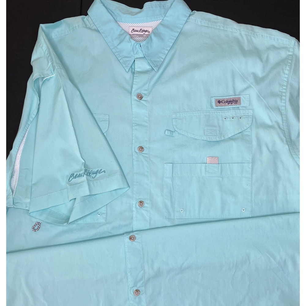 Columbia PFG Beau Rivage Casino Vented Fishing Shirt Mens 2XL Short Sleeve - Picture 4 of 8